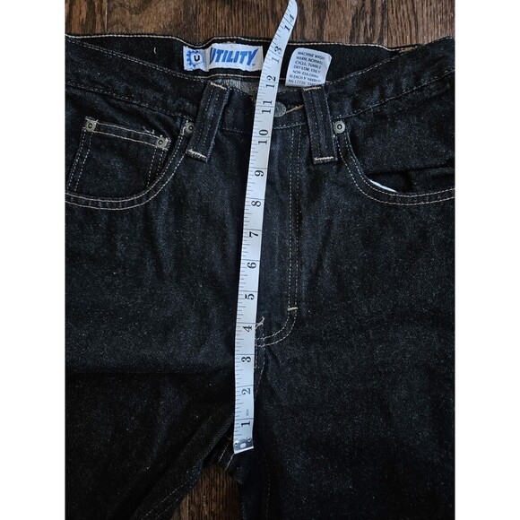 Utility Brand Jeans Men 28x30 Black Baggy Wide Leg Y2K Skater New With Tags, Nos - Picture 7 of 9